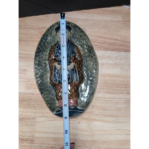 Vintage Oriental Asian Decorative Wall Art Plaque Horakuma Stamp - Picture 6 of 7